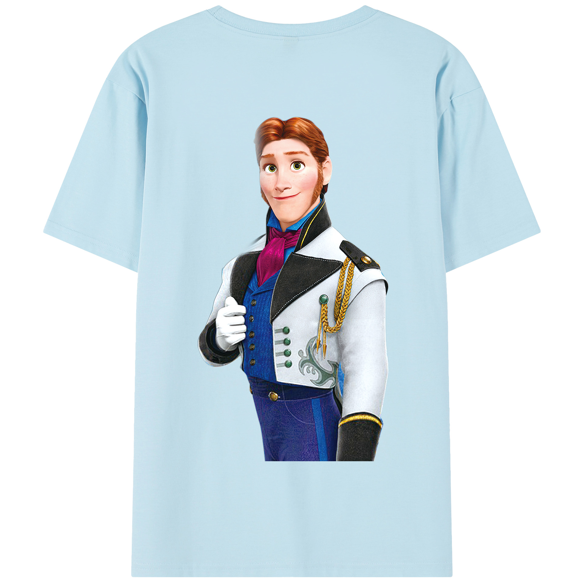 （画像用） アナと雪の女王 アンナ エルサ Frozen Anna Elsa 綿100％半袖Tシャツ（背面プリント）